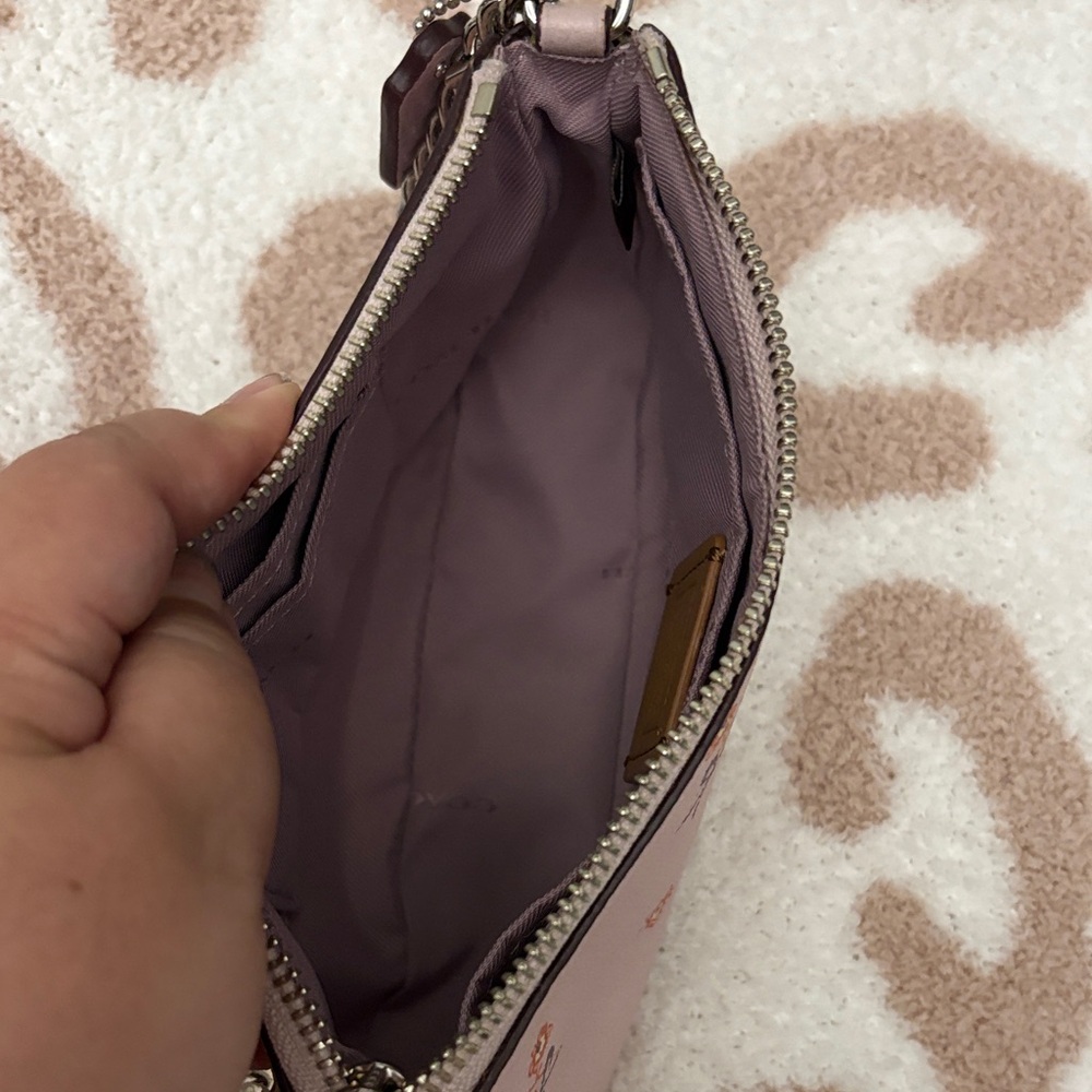 Coach Light Pink Floral Wristlet - Picture 8 of 9